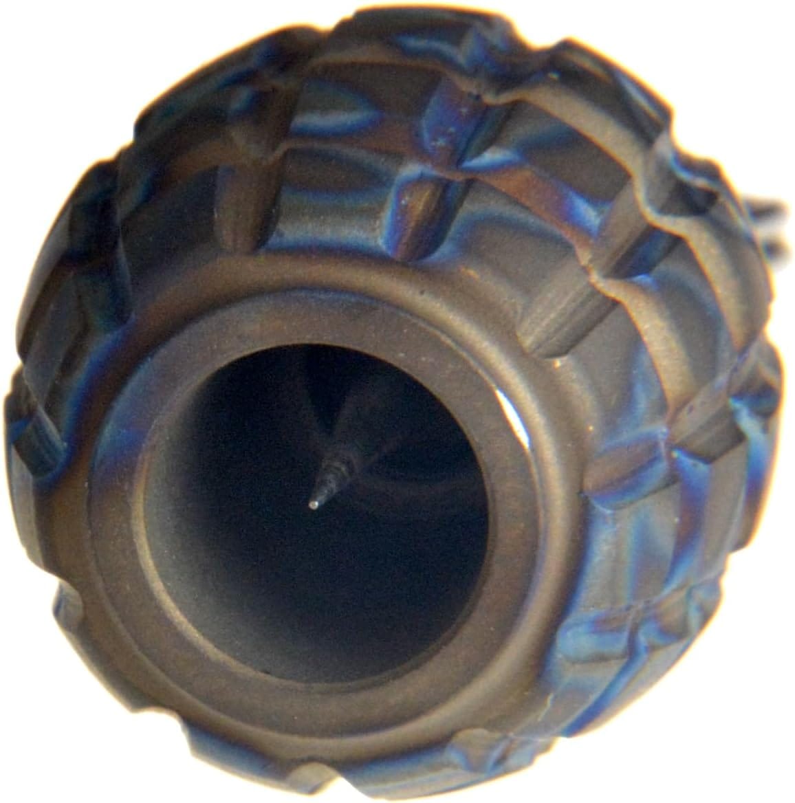 Knife Lanyard, Necklace Pendant, Charms, Knife Pendant, Titanium TC4 Barrel Shape Grenade Texture for EDC 550 Paracord DIY Accessories, MGQK (Flame Texture) - Image 4